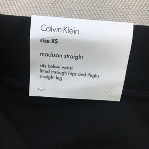 Calvin Klein black pants; straight leg